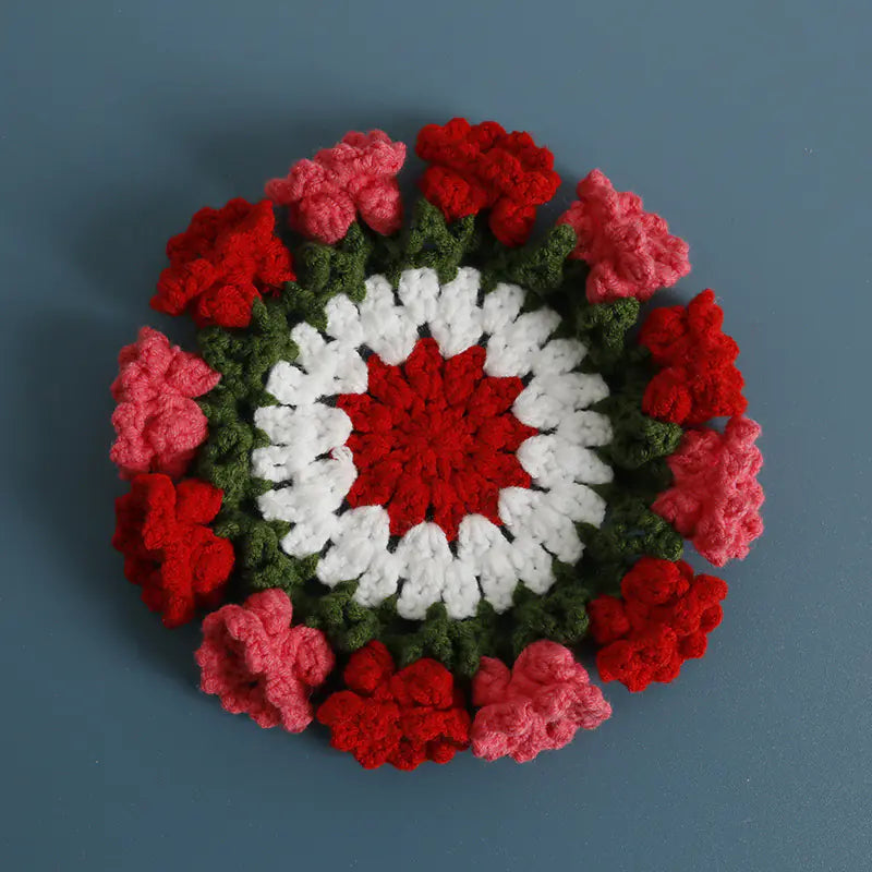 Handmade Crochet Flower Coaster