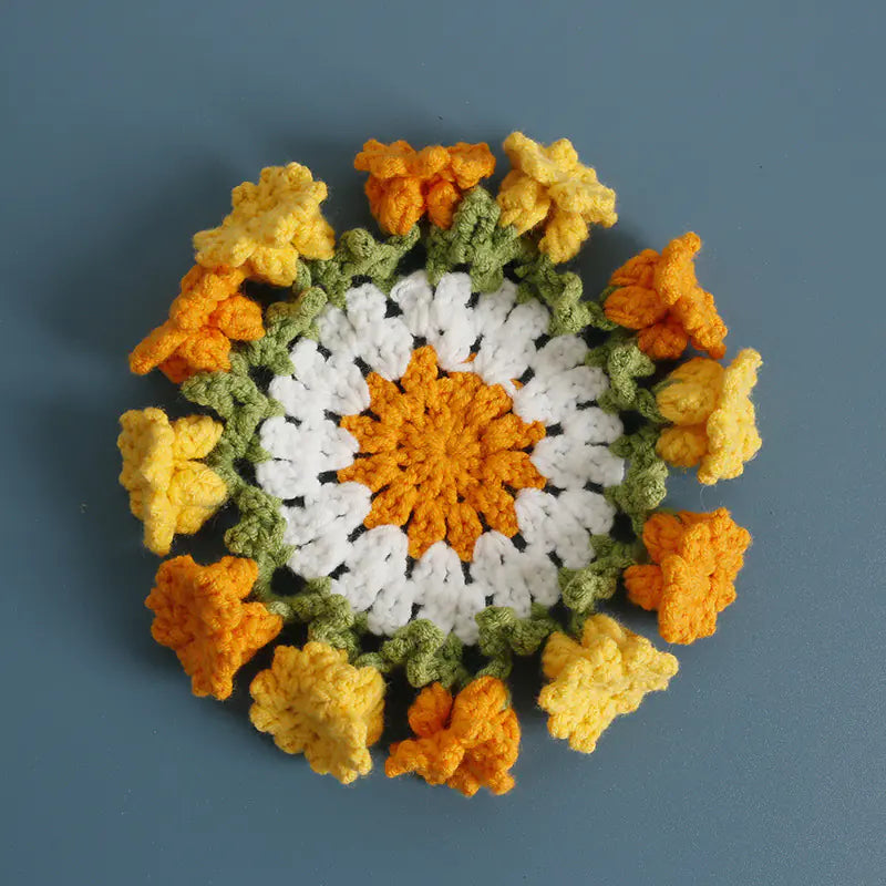 Handmade Crochet Flower Coaster