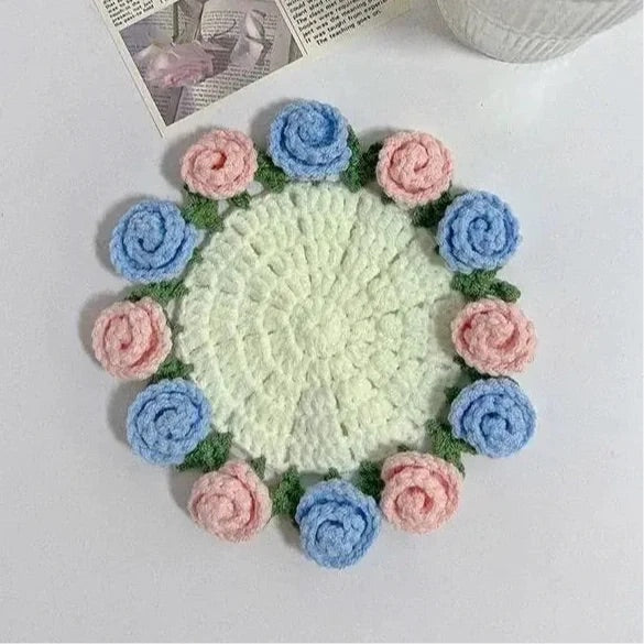 Handmade Crochet Flower Coaster