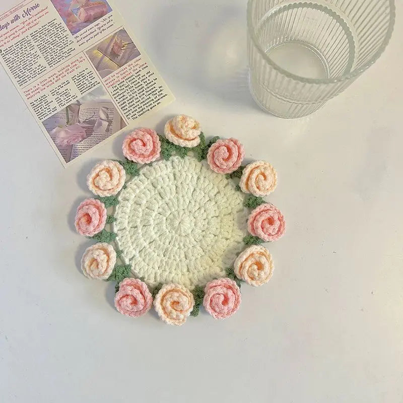 Handmade Crochet Flower Coaster